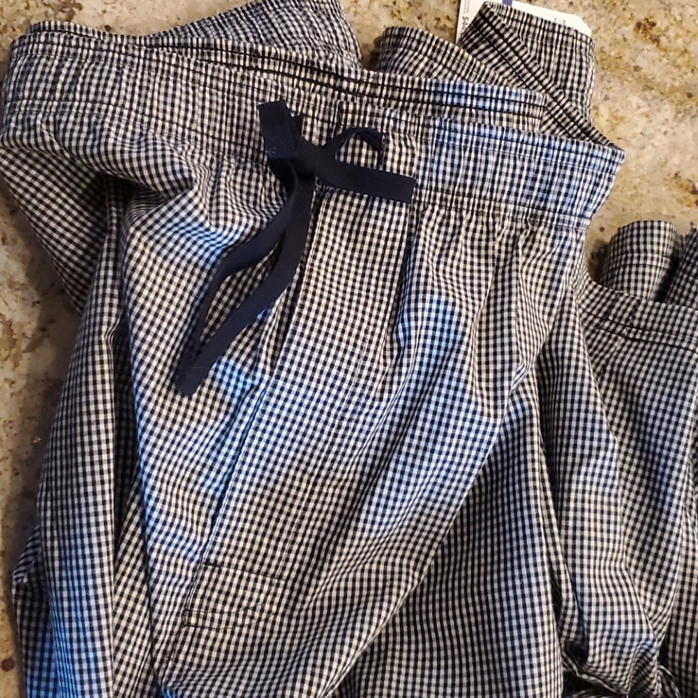 Black check lounge or pajama pants